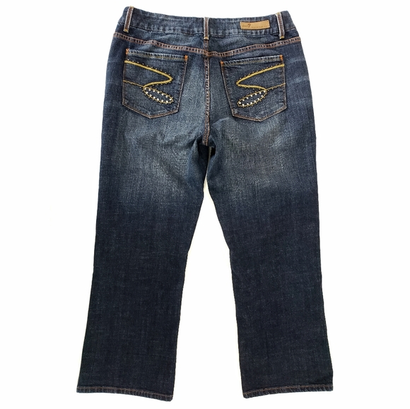 Seven7 Sz 18 Flower Studded Straight Leg (B) - Picture 4 of 12